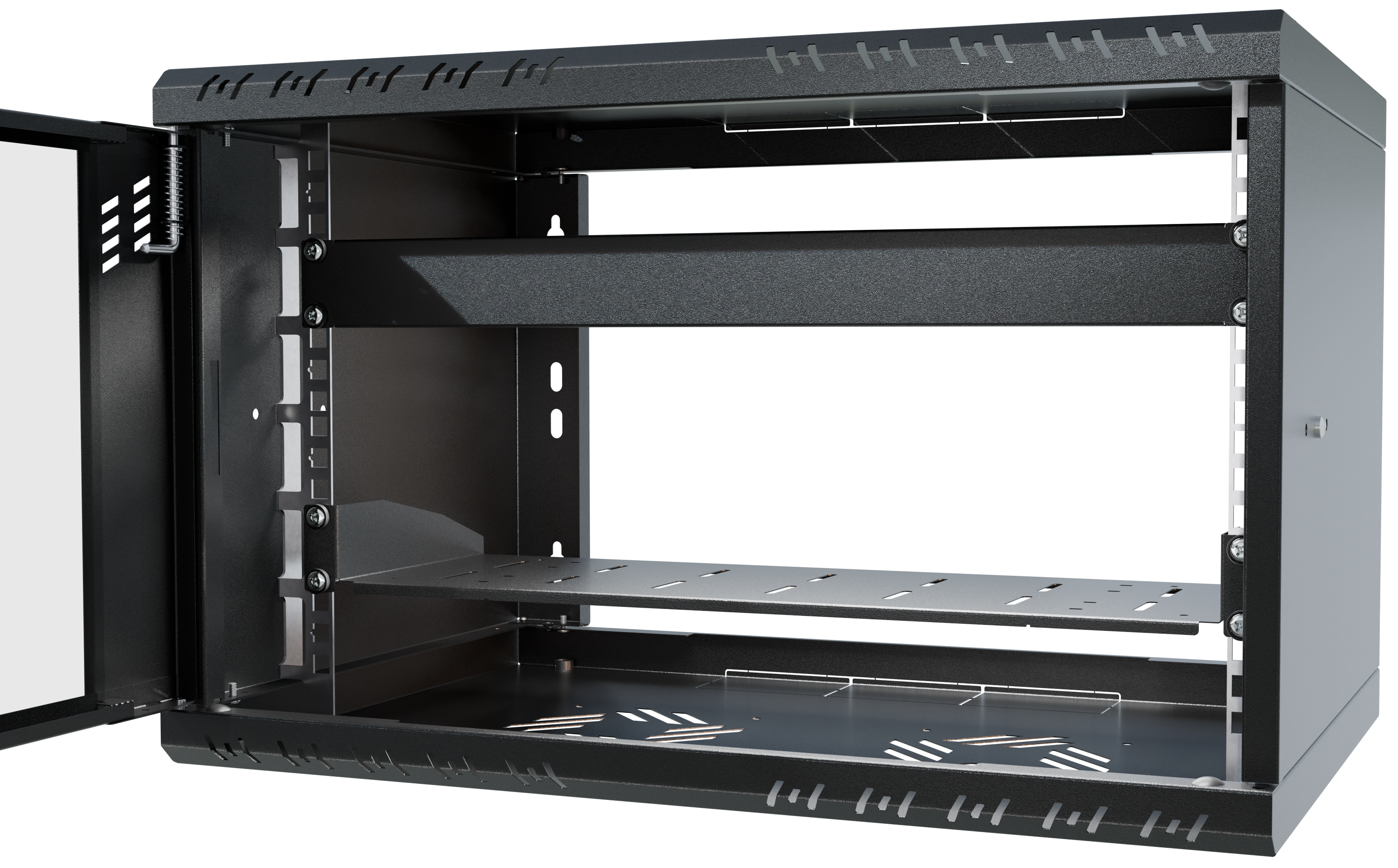 Set de dulap RACK 19” 6U 350mm + raft RACK + capac Stalflex - eMAG.ro